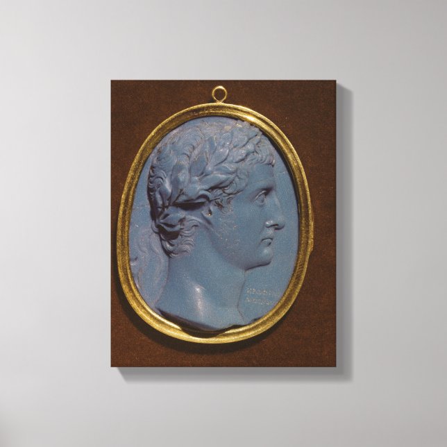 Cameo bearing the profile of Tiberius Canvas Print (Front)