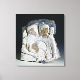 Cameo depicting Cosimo de Medici (1519-74) and his Canvas Print