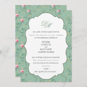 Cameo Green and Basil Green Rehearsal Dinner Invitation
