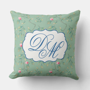 Cameo Green Wedding Keepsake Throw Pillow