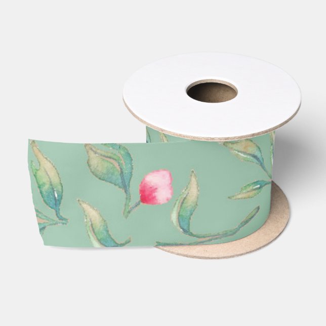Cameo Green Wedding Satin Ribbon (Spool)
