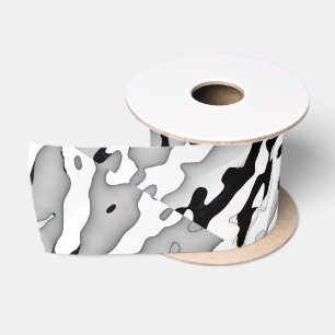 Cameo long light grey design satin ribbon