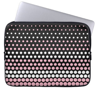 Cameo Pink and White Polka Dot Laptop Sleeve
