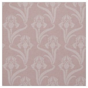 Cameo Pink Art Nouveau Iris Fabric