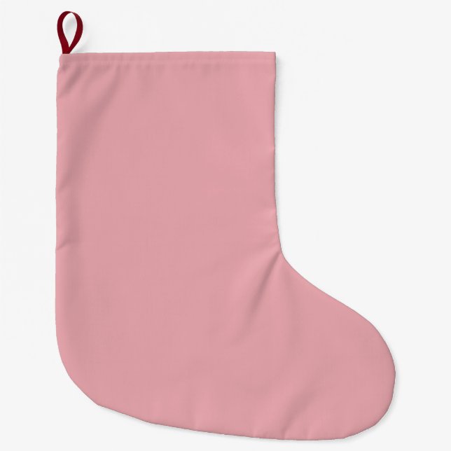 CAMEO PINK (solid colour) ~ Large Christmas Stocking (Front)