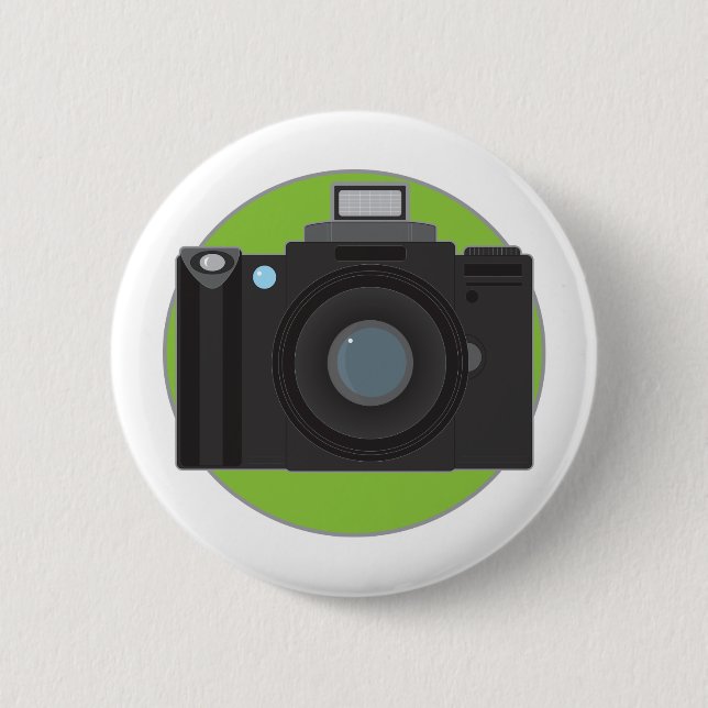 Camera 6 Cm Round Badge (Front)