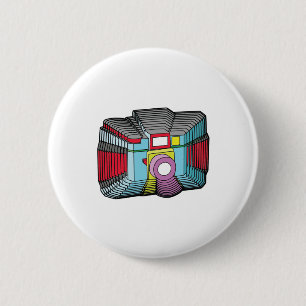 Camera 6 Cm Round Badge