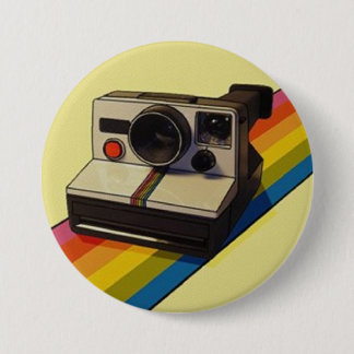 camera 7.5 cm round badge