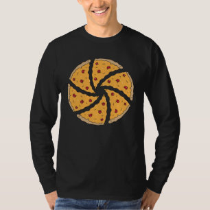 Camera Aperture Pizza Slices Photography T-Shirt