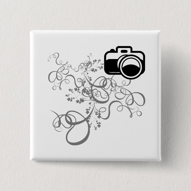 Camera Art 15 Cm Square Badge (Front)