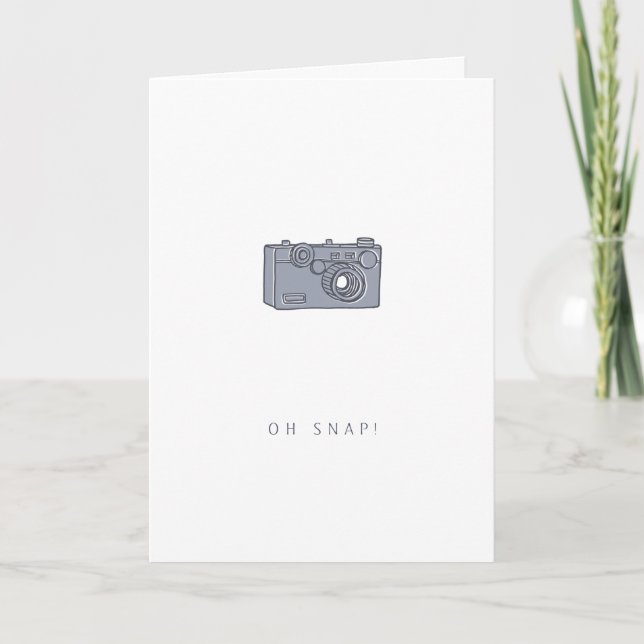 Camera - Belated Birthday | Oh Snap Greeting Card (Front)