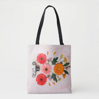 Camera & Blooms Tote Bag