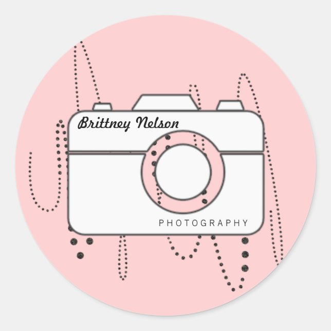 Camera + Business name Photographer Stickers (Front)