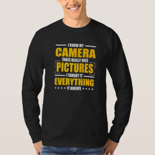 Camera Cameraman Lens Picture Photography Photogra T-Shirt