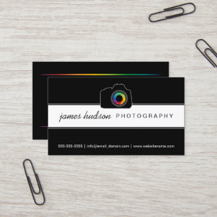 Camera Colourful Shutter Photography Business Card
