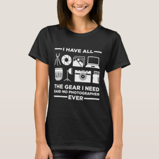 Camera Gear F Stop Photo Cameraman T-Shirt