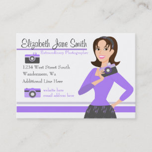 Camera Girl Business Card NEW