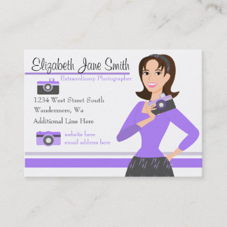 Camera Girl Business Card NEW
