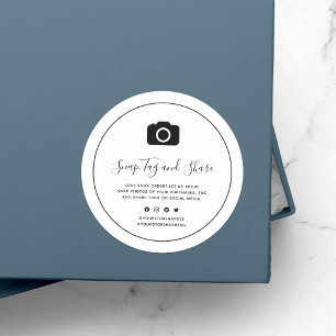 Camera Icon Black Border Snap Tag and Share