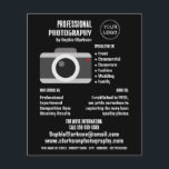 Camera Icon, Photographer, Photography Hire Flyer<br><div class="desc">Camera Icon,  Photographer,  Photography Hire Advertising Flyers By The Business Card Store.</div>