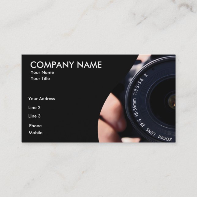 Camera lens Business Card (Front)
