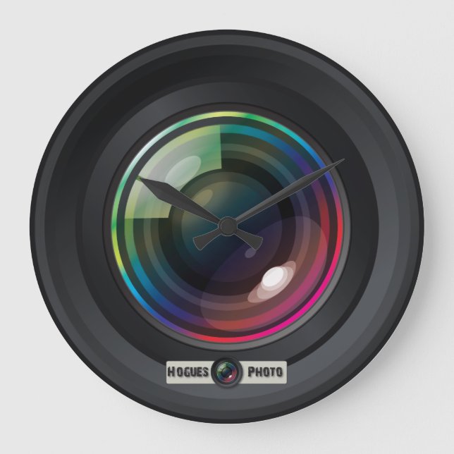 Camera Lens Large Clock (Front)