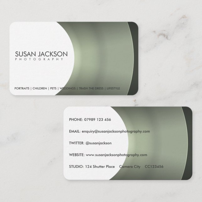 Camera Lens Photography Business Card (Front/Back)