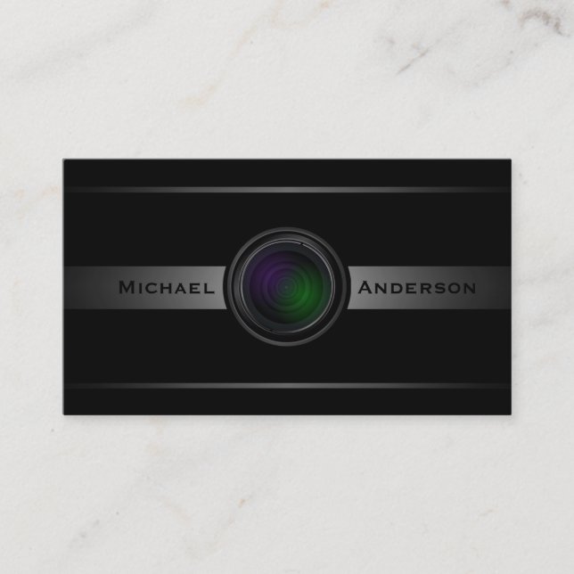 Camera Lens Photography Business Card (Front)