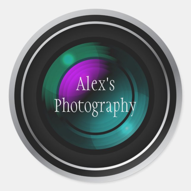 Camera Lens Photography Sticker (Front)