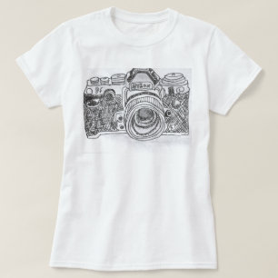 Camera Line Drawing T-Shirt