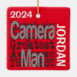 Camera Man Extraordinaire CUSTOM Ceramic Ornament