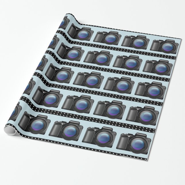 "Camera on FIlm" Wrapping Paper (Unrolled)