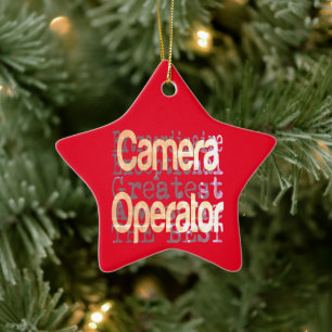 Camera Operator Extraordinaire Ceramic Tree Decoration