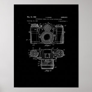 Camera Patent Art Poster   Vintage Camera Art