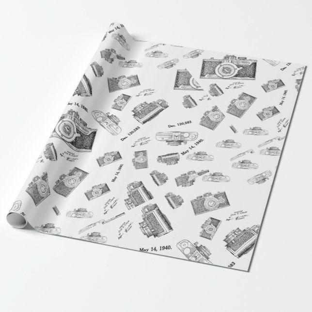 camera photo wrapping paper (Unrolled)