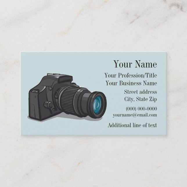 Camera Photography Design Business Card (Front)