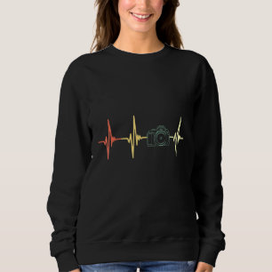 Camera Photography Heartbeat Photographer Camera P Sweatshirt