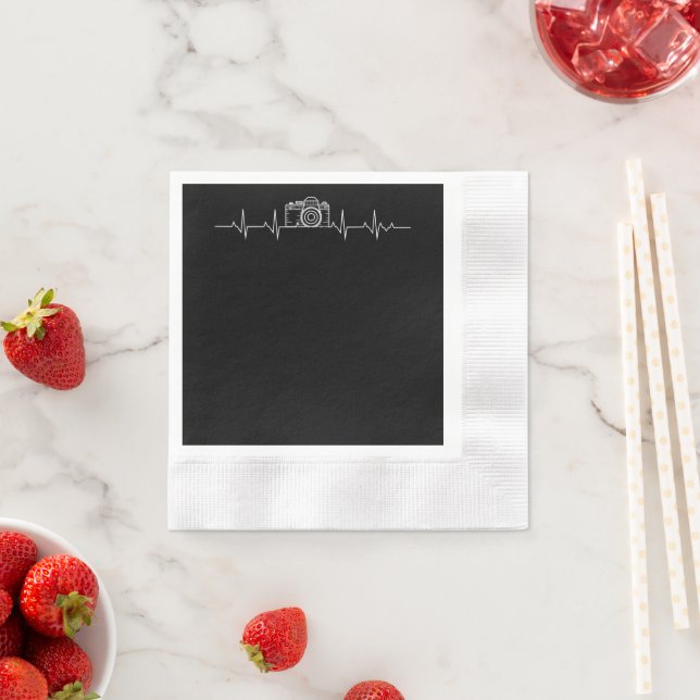 Camera Photography Heartbeat  Photographers Napkin (Insitu)