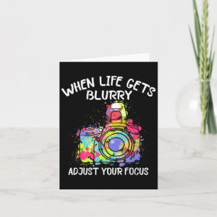 Camera Photography Lover Photographer Motivational Card