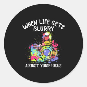 Camera Photography Lover Photographer Motivational Classic Round Sticker