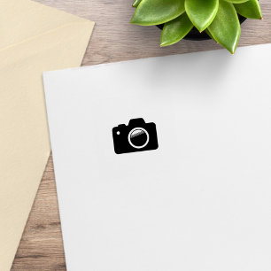 Camera Photography Loyalty Punch Card 1x1 Rubber Stamp