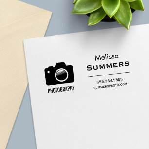 Camera Photography - Photographer Contact Info Self-inking Stamp