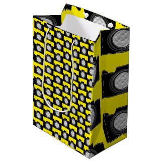 Camera Photography Theme Yellow Medium Gift Bag