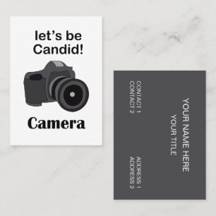 Camera Professional Candid Photographer Business Card