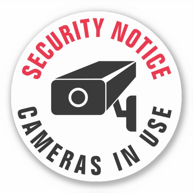 Camera Security Warning surveillance sign vinyl (Front)