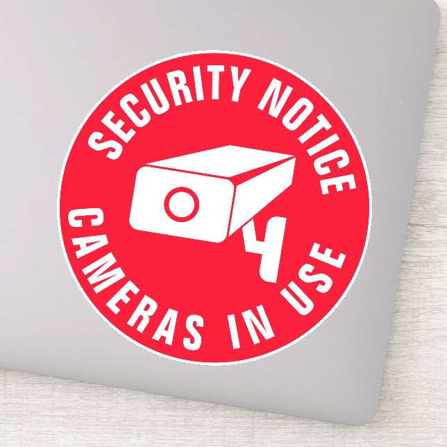 Camera Security Warning video surveillance notice  (Detail)