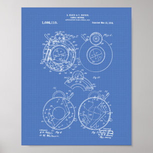 Camera Shutter 1914 Patent Art Blueprint Poster