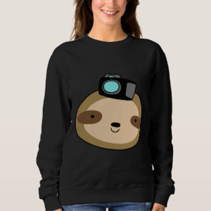 Camera Sloth Face Sweatshirt