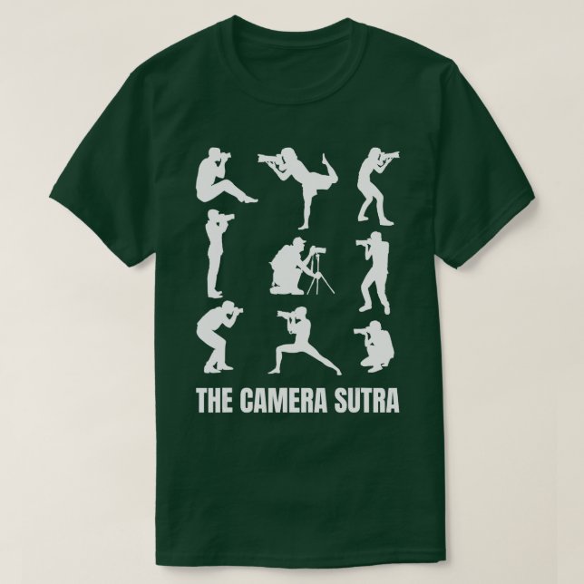 Camera Sutra Funny Photography Photographer  T-Shirt (Design Front)