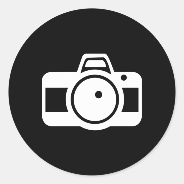 Camera Symbol Classic Round Sticker (Front)